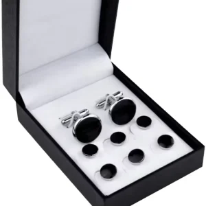 Stainless Steel Epoxy Cufflinks Women’s Fashion Button Cuff Link Tuxedo Studs Durable Formal Wedding Wear Accessory