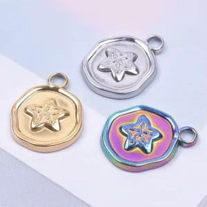 Stainless Steel Factory Charms Cute Star Pendant DIY Charm Fashion Jewelry Accessories for Hand Making