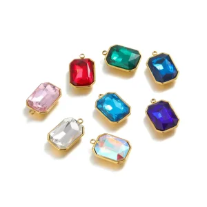 Stainless Steel Glass Crystal Fashion Pendant & Charm Cross Border Fashion Accessory