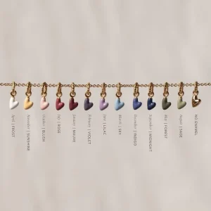 Stainless Steel Gold Plated Zircon Love Heart Pendant Charms For Jewelry Making 12 Birthstone Pendant DIY Women Jewelry Gift