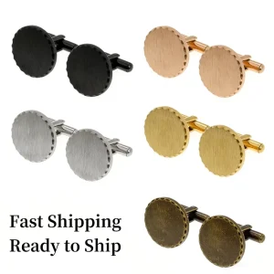 Stainless Steel Jewelry Mens Cufflinks Popular Fashionable Blank Cufflinks for Men Accessories Fast Delivery