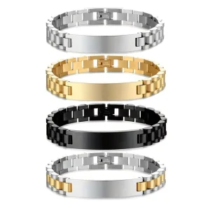 Stainless Steel Men’s Gold Bracelet and Women’s Bangles