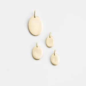 Stainless Steel Mirror Polished Oval Charms DIY Jewelry Accessories for Necklace Bracelet for Children’s Party Outfits