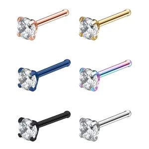 Stainless Steel Mixed Color Diamond Nose Stud Rings Sexy Nose Bone Pin Piercing Jewelry