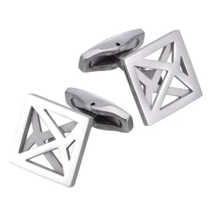 Stainless Steel Net Premium Cufflinks Custom Men Suit Shirt Fashion Accessory Wedding Tuxedo Trendy Jewelry Cufflinks
