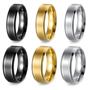 Stainless Steel Neutral Style Fashion Ring Genderless Jewelry Titanium Metal Modern Style Wide Version Fashion Ring
