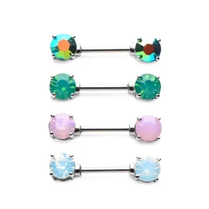 Stainless Steel Nipple Barbell Bar Piercing Jewelry for Women Men 14G Nipple Tongue Ring Fashion Piercing Jewelry for Women