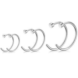 Stainless Steel Nose Ring Small Open Hoop Piercing Body Jewelry