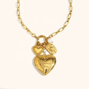 Stainless Steel Pendant Irregular Chain Necklace