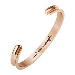 Stainless Steel Personalized China Women Jewelry Factory High Quality Engraved Inside Outside Inspirational Mantra Bracelet