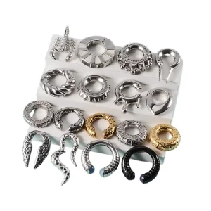 Stainless Steel Piercing Jewelry Shaped Earrings Scorpion Snake Locking Large Earrings Magnet C Shaped Ear Expansion