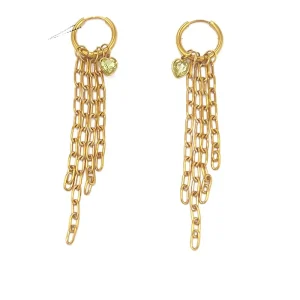 Stainless Steel Retro Fashion Unique Trend Multi Layered Ring Shaped Pendant Earrings Women High End Exquisite Simple Flowing