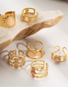 Stainless Steel Ring Beautiful Fashion Jewelry Rings Suitable Banquet Halls Jewelry for Women