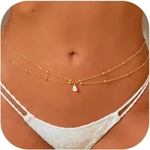 Stainless Steel Sexy Waist Chain 93cm Engagement Party Gift Instagram Style Female Body Chain Does Not Fade