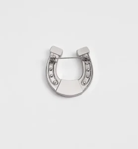 Stainless Steel Silver-Plated Antique Badge Emblem Brooches Simple Stylish Versatile Customizable Logo