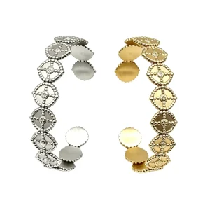 Stainless Steel Sun-Shaped Open Niche Personalized Bracelet Waterproof for Women’s Accessories