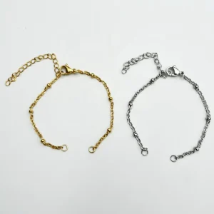 Stainless Steel Unfinished Basic Chain Bracelet Necklace Jewelry Findings Semi Manufactured Parts for Charms Making