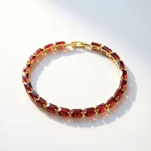Stainless Steel Vintage Zircon Bracelet Women Colorful Electroplated Chain Link Jewelry