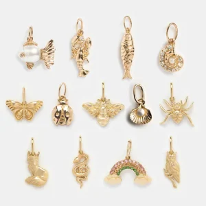 Stainless Steel Waterproof Gold Plated Charms Accessories Bracelet Charm for Women Jewelry Making