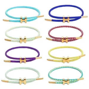 Stainless Steel Woven Buckle Wire Rope Bracelet