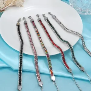 Stainless Steel Zircon Bracelet Versatile Chain