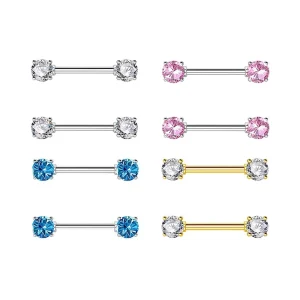Stainless Steel Zircon Nipple Rings Body Jewelry Gift