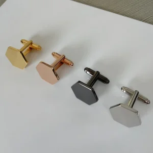 Stainless steel jewelry personalised DIY cufflinks with custom logo or words engraved