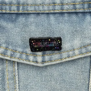 Stars Can Not Shine Without Darkness Enamel Pins Motivational Rainbow Star Quote Brooch Lapel Badge Jewelry