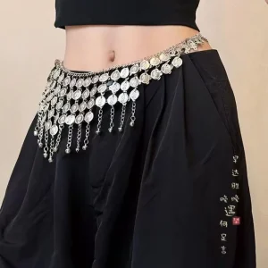 Statement Vintage Style Coin Tassel Waist Chain Alloy Body Jewelry