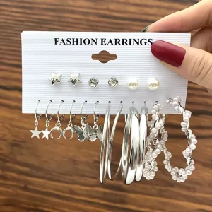 Sterling Silver Stainless Steel Elegant Vintage Style Fashion Jewelry Colorful Dangle Rhinestone Earring Luxury Crystal Earrings