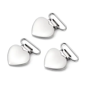 Stock Heart Shaped Pacifier Clamp Clips Peach Heart Iron Duckbill Clasps Strap Harness China T36 Cross Border Supply Weisita