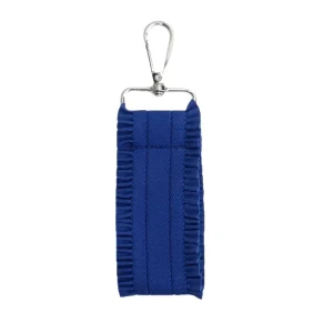 Stock New Fashion Carabiner Pleated Ins Keychain Korean DIY Handmade Fabric Patch Webbing Lanyard Luggage Bag Charm