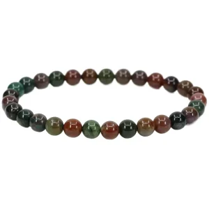 Stone Natural Gem Semi Precious Gemstone 6mm Round Beads Stretch Women’s Bracelet