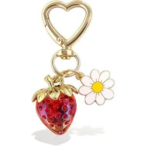Strawberry Keychain Rabbit Daisy Keychains Wallet Accessories Decorations Gifts for Girls