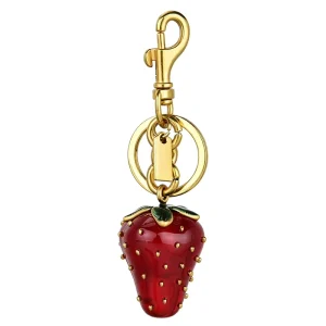 Strawberry Keychain Women’s Fashionable Bag Decoration Fruit Strawberry Pineapple Car Key Accessories a Gift for a Girl