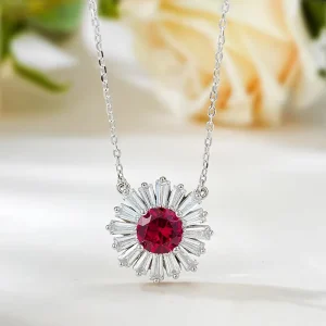 Stunning Fashion Necklaces White Gold Plated 5A Cubic Zirconia 925 Silver Fine Necklace for Women