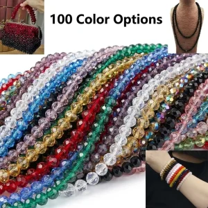 Stunning Shine 6x8mm Crystal Rondelle Beads for Jewelry Making High Luster Spacers DIY Mother Day Anniversary Gift Crafts