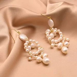 Style Baroque Pearl Earrings Natural Pearl Jewelry Accessory