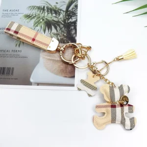 Style Designer Popular Bag Charms Leather Car Key Chain Accessories Custom Leather Luxury Keychain