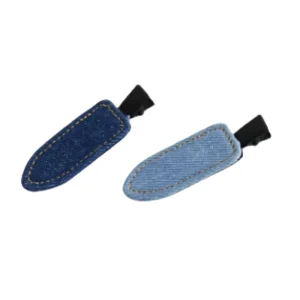 Stylish Blue Denim Jeans Hair Clip Pins for Girls Non slip No Crease Makeup Hairpin Made of Metal Alloy & Resin PC Material