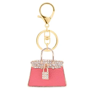 Stylish Fashion Keychain Pendant Cute Light Key Hanging with Leather Bag Style