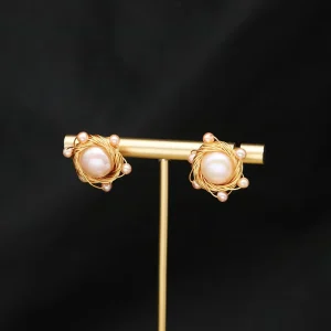 Stylish Pearl Earrings Contemporary Design Minimalist Elegant Female Jewelry All Match Daily Party Wear Gift