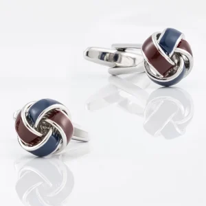 Suit Accessories Fashion Red Black Twist Knot Men Cufflinks