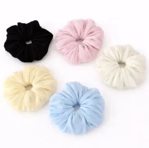 Summer Brand New Solid Color Elegant Scrunchies for Girls Fabric Minimalistic Cute Fashionable Hair Ties Women Hair Accessories