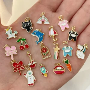 Summer Cute Accessories Multi Element Accessories Multi Element Enamel Pendant Accessories Handmade Jewelry Necklace