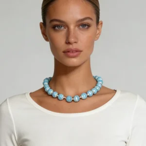 Summer New Design Jewelry Necklace Fashion Cute Candy Colored Acrylic Resin Beaded Necklace for Girls