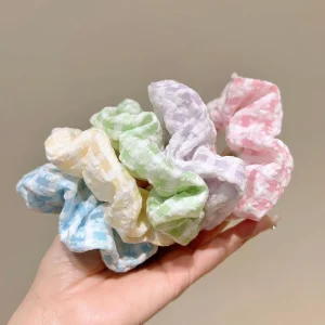 Summer Sweet Laid Elastic Hair Ties for Women Girls Soft Cute Hair Accessories