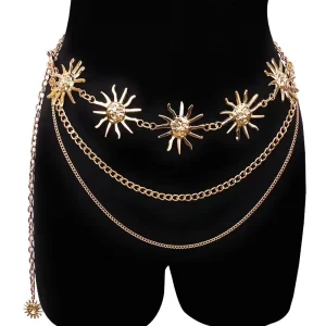 Sunflower Metal Adjustable Body Chain Jewelry for Women Casual Fashion