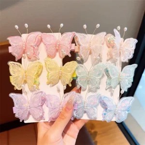 Super Fashion Embroidered Butterfly Hairpin for Kids and Adults Four Seasons Color