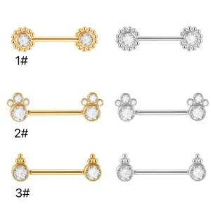 Surgical Stainless Steel Breast Body Jewelry Gold Plated Women Engagement Gift